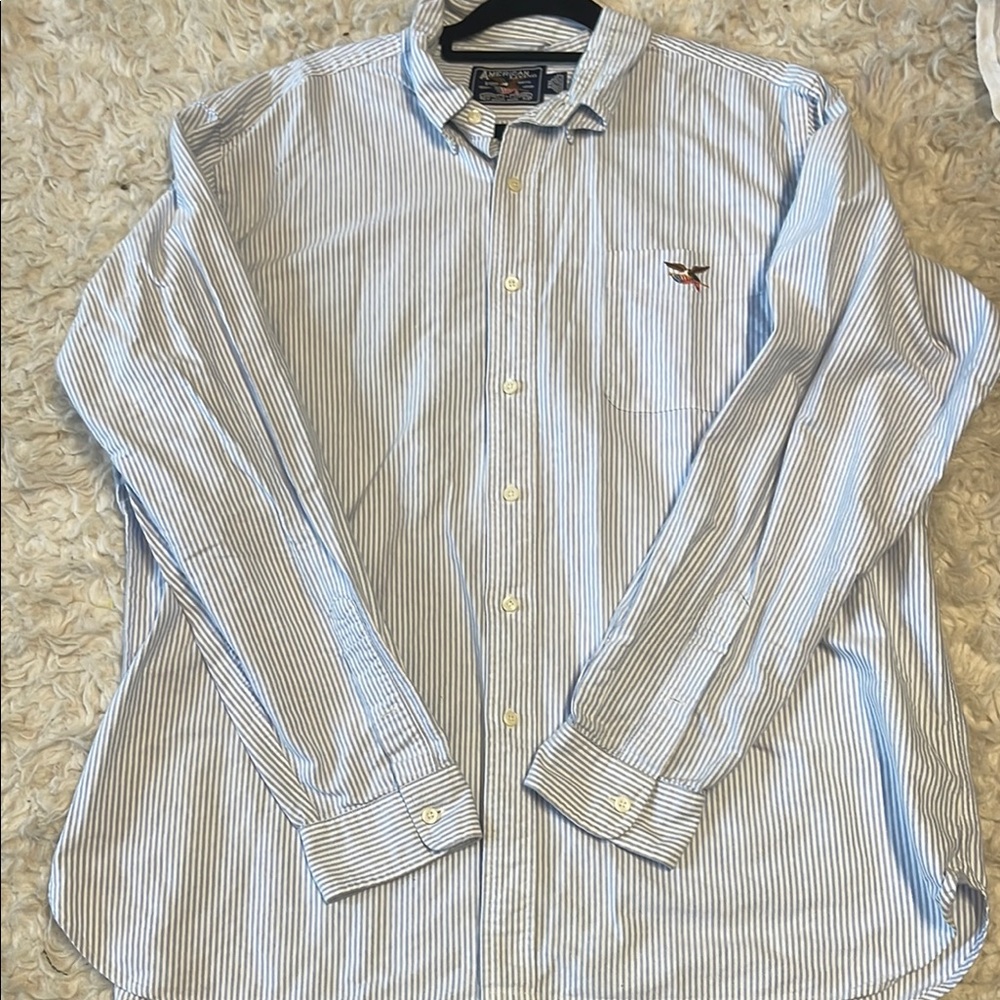 American living 💯cotton button down.